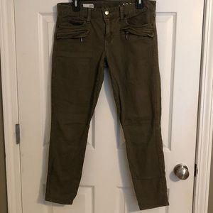 Dark Green combat skinny jeans